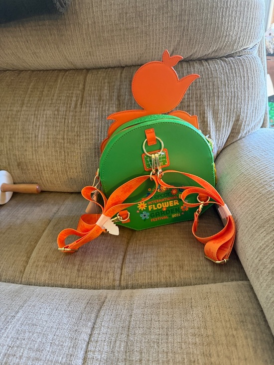 Disney Loungefly  Orange Bird Flower & Garden Carry Case - Orange, Green, Blue main image 5